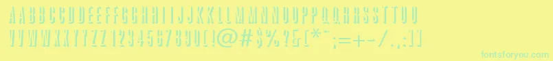 Griffonshadow Font – Green Fonts on Yellow Background