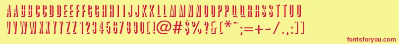 Griffonshadow Font – Red Fonts on Yellow Background