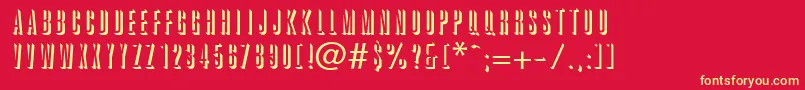 Griffonshadow Font – Yellow Fonts on Red Background