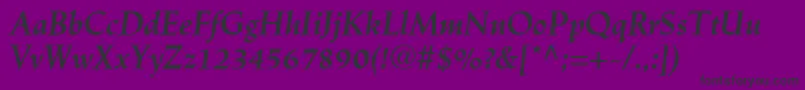 fuente LinotypeTrajanusBolditalic – Fuentes Negras Sobre Fondo Morado