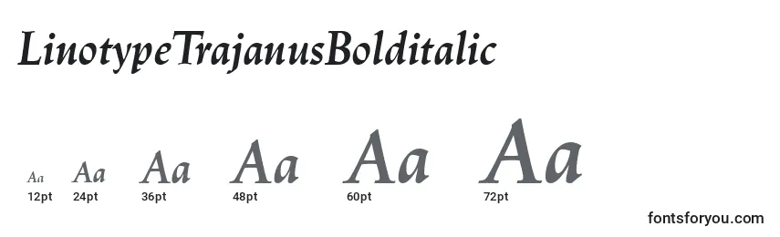 LinotypeTrajanusBolditalic-fontin koot