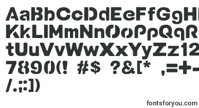 Potama font – stencil Fonts