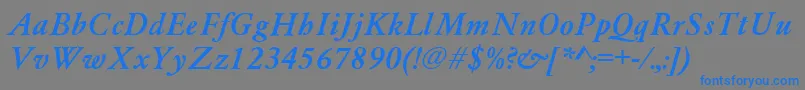 AzgaramondcttBolditalic Font – Blue Fonts on Gray Background