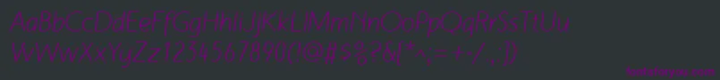 フォントMalvernLfItalic – 黒い背景に紫のフォント