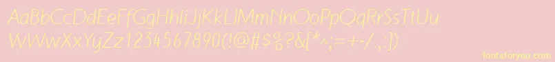 MalvernLfItalic Font – Yellow Fonts on Pink Background