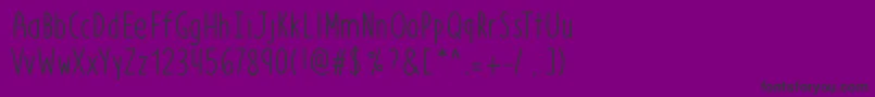 Fonte Azurite2 – fontes pretas em um fundo violeta