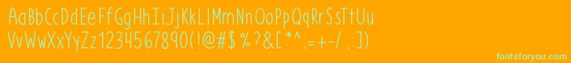 Azurite2 Font – Green Fonts on Orange Background