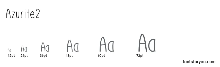Размеры шрифта Azurite2