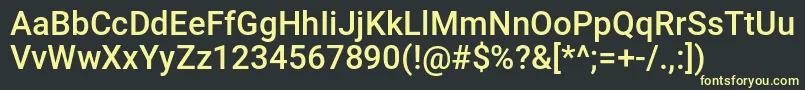 Garden Font – Yellow Fonts on Black Background