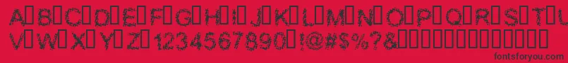 BloodyShrapnel Font – Black Fonts on Red Background