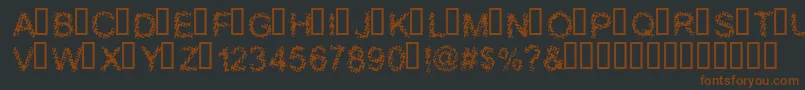 fuente BloodyShrapnel – Fuentes Marrones Sobre Fondo Negro