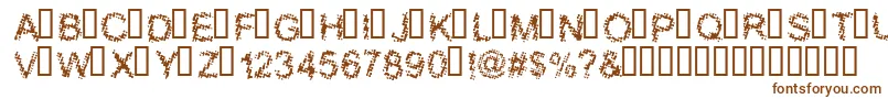 BloodyShrapnel Font – Brown Fonts on White Background