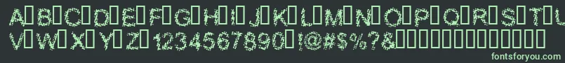 BloodyShrapnel Font – Green Fonts on Black Background