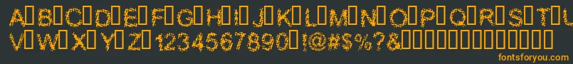 BloodyShrapnel Font – Orange Fonts on Black Background
