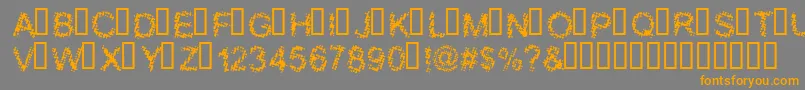 BloodyShrapnel Font – Orange Fonts on Gray Background