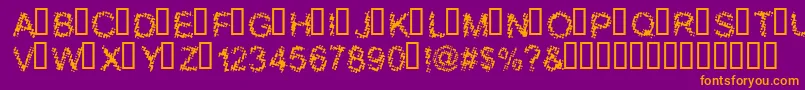 BloodyShrapnel Font – Orange Fonts on Purple Background