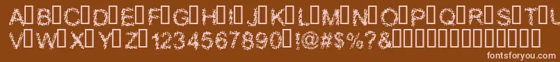 BloodyShrapnel Font – Pink Fonts on Brown Background