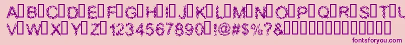 BloodyShrapnel Font – Purple Fonts on Pink Background