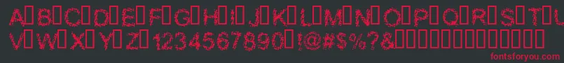 BloodyShrapnel Font – Red Fonts on Black Background