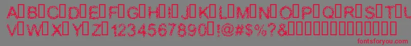 BloodyShrapnel Font – Red Fonts on Gray Background