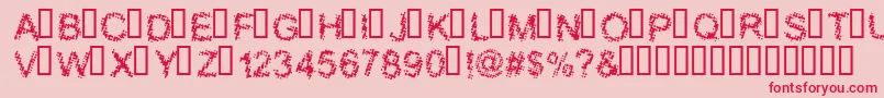 BloodyShrapnel Font – Red Fonts on Pink Background