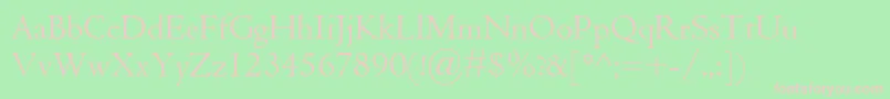 CentaurMt Font – Pink Fonts on Green Background