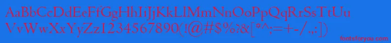 CentaurMt Font – Red Fonts on Blue Background