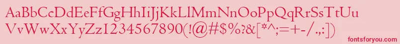 CentaurMt Font – Red Fonts on Pink Background
