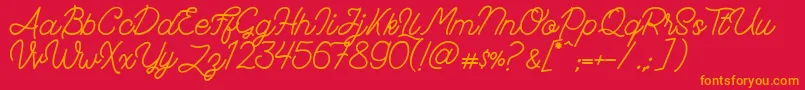 FadScript Font – Orange Fonts on Red Background