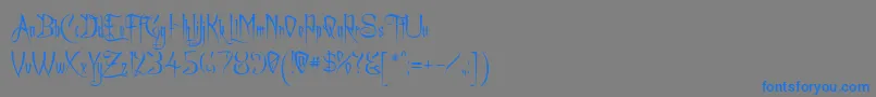ACharmingFont Font – Blue Fonts on Gray Background