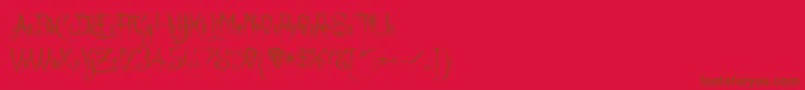 ACharmingFont Font – Brown Fonts on Red Background