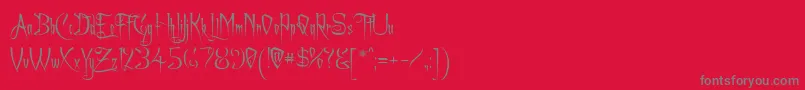 ACharmingFont Font – Gray Fonts on Red Background