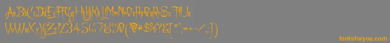 ACharmingFont Font – Orange Fonts on Gray Background