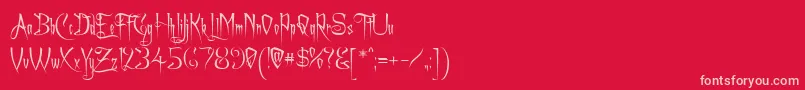 ACharmingFont Font – Pink Fonts on Red Background