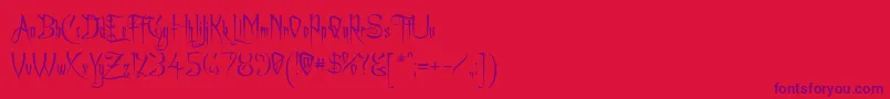 ACharmingFont Font – Purple Fonts on Red Background