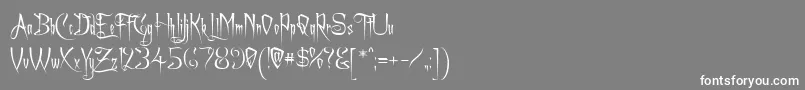 フォントACharmingFont – 灰色の背景に白い文字