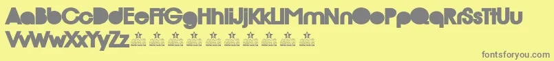 Weitere Informationen zur RioBlackPersonalUse-Schriftart RioBlackPersonalUse-Schriftart – Graue Schriften auf gelbem Hintergrund