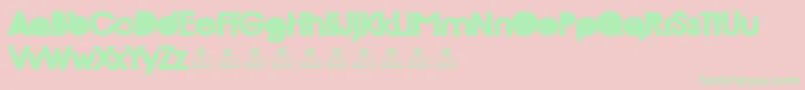 RioBlackPersonalUse Font – Green Fonts on Pink Background