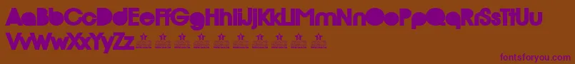 RioBlackPersonalUse Font – Purple Fonts on Brown Background