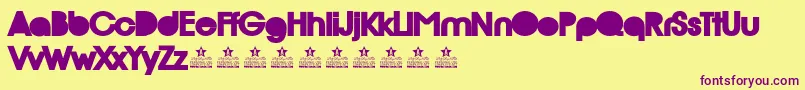 RioBlackPersonalUse Font – Purple Fonts on Yellow Background