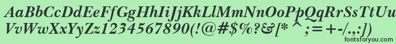 Tt0034c Font – Black Fonts on Green Background