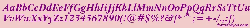 Tt0034c Font – Purple Fonts on Pink Background