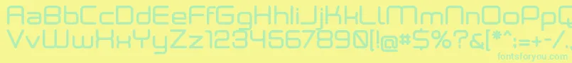 Neogreymedium Font – Green Fonts on Yellow Background