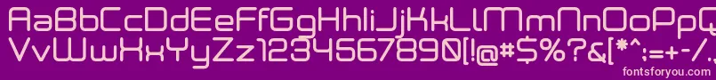 Neogreymedium Font – Pink Fonts on Purple Background