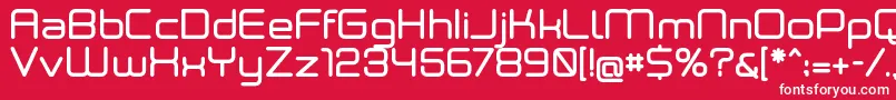 Neogreymedium Font – White Fonts on Red Background