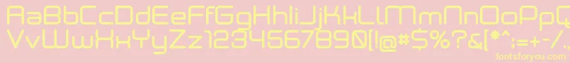 Neogreymedium Font – Yellow Fonts on Pink Background