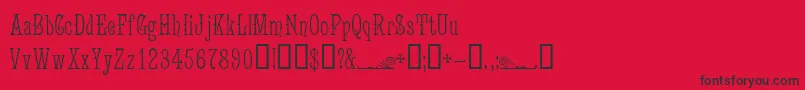 JugendWf Font – Black Fonts on Red Background