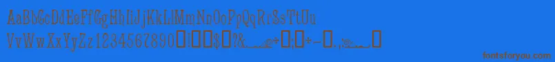 JugendWf Font – Brown Fonts on Blue Background