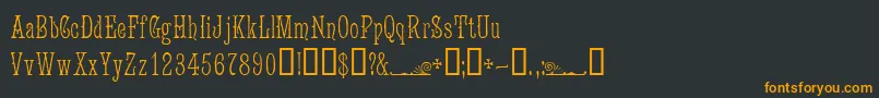 JugendWf-Schriftart – Orangefarbene Schriften auf schwarzem Hintergrund