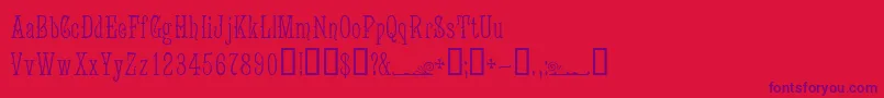 JugendWf-Schriftart – Violette Schriften auf rotem Hintergrund